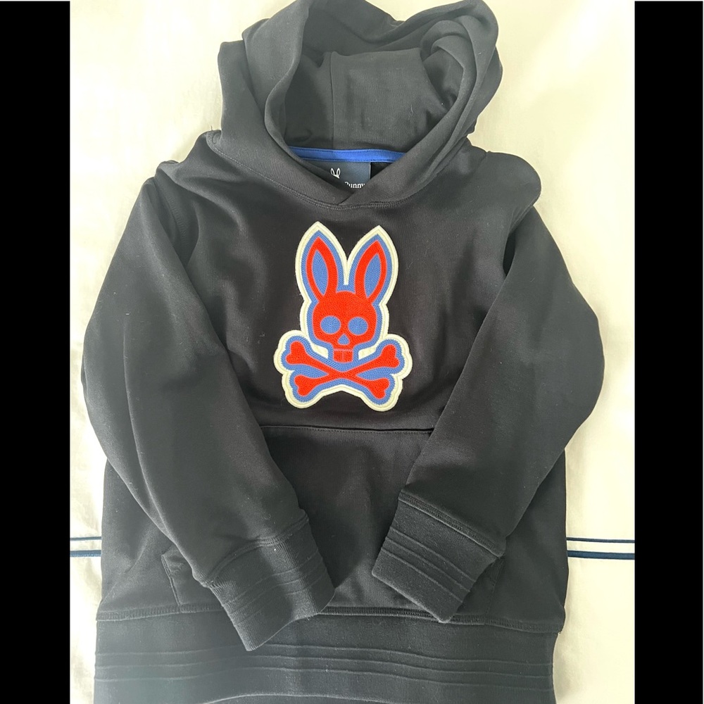 Psycho 🐰 Bunny Boys Black hoodie size 5/6